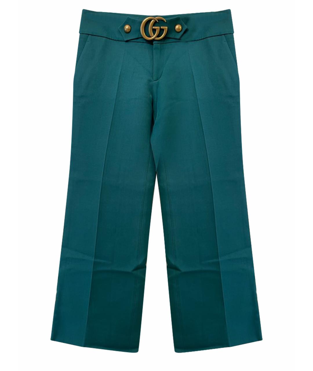 GUCCI Зеленые шерстяные кюлоты, фото 1