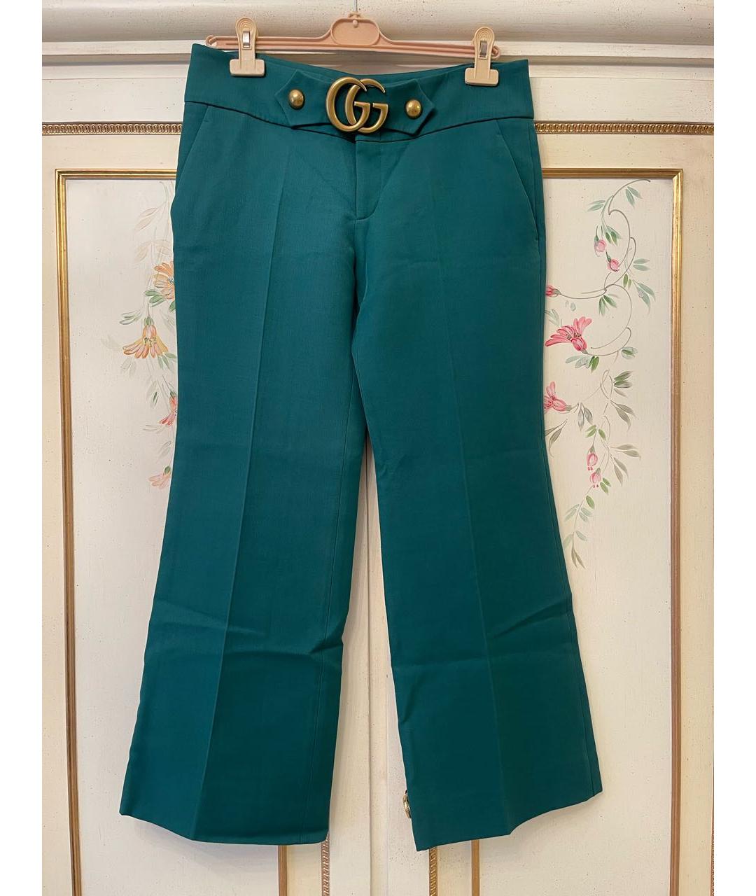 GUCCI Зеленые шерстяные кюлоты, фото 5