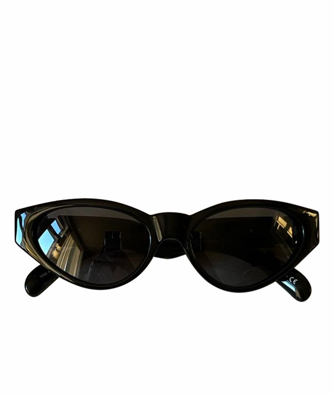 VERSACE Черные пластиковые солнцезащитные очки, фото 1