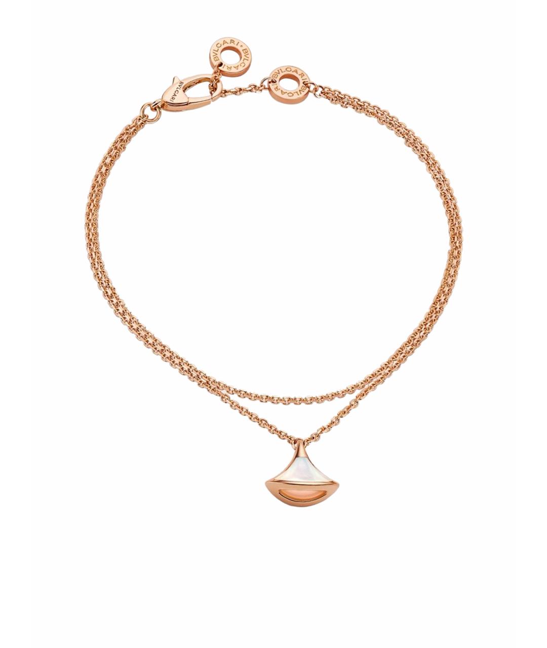 BVLGARI Белый браслет из розового золота, фото 1