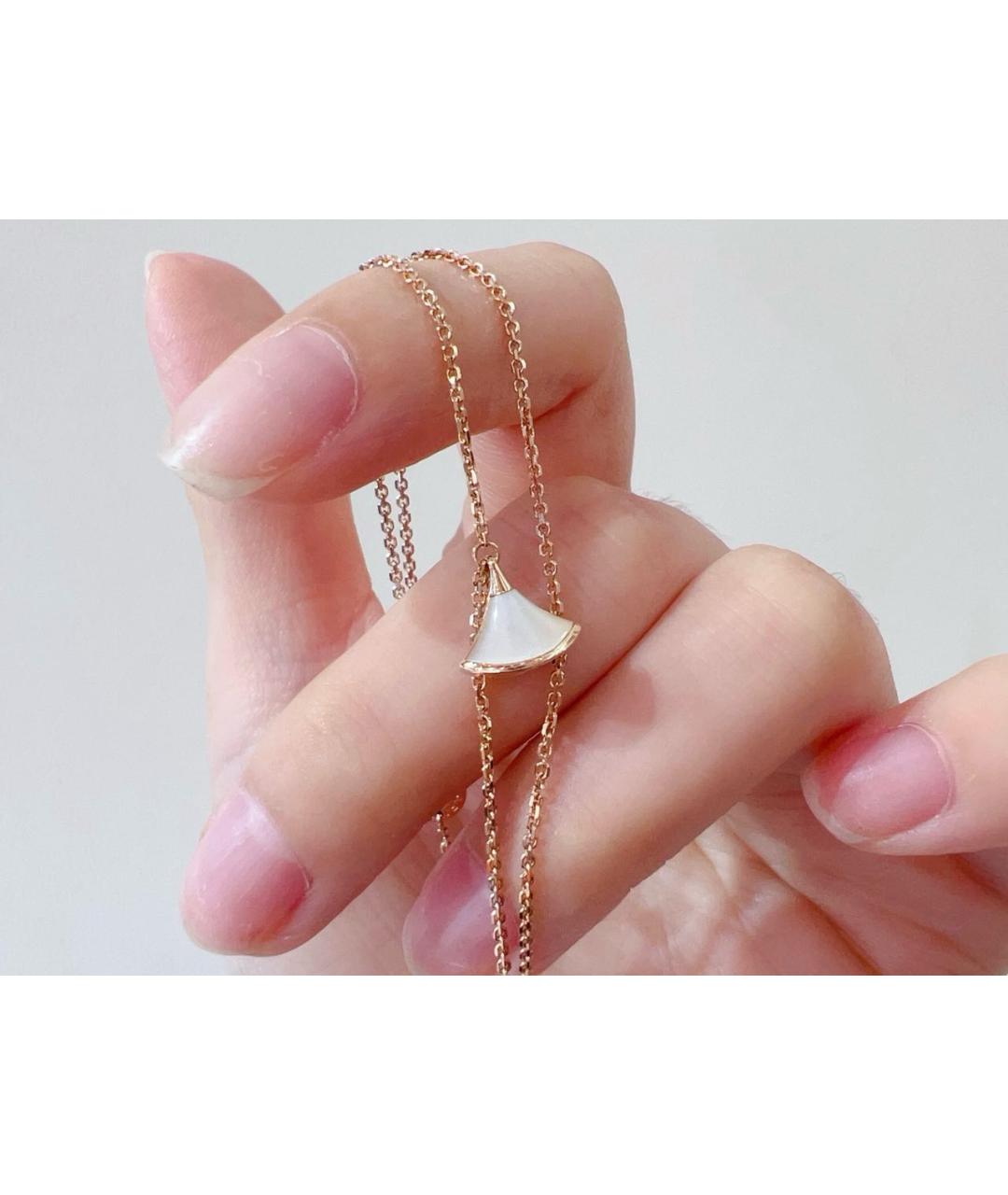 BVLGARI Белый браслет из розового золота, фото 3