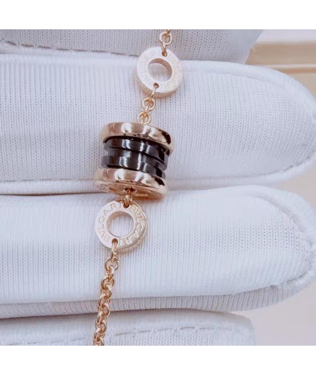 BVLGARI Черный браслет из розового золота, фото 4