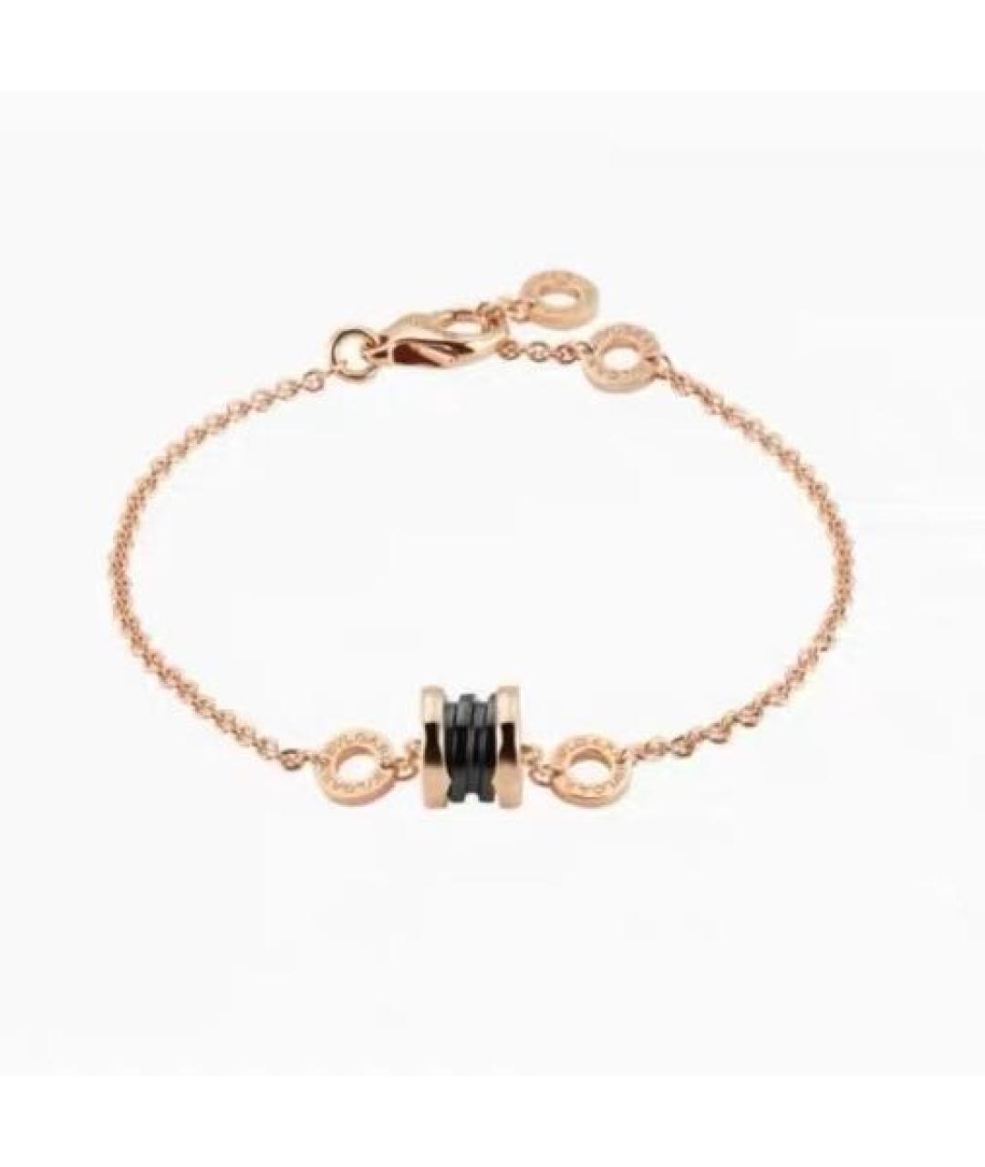 BVLGARI Черный браслет из розового золота, фото 7