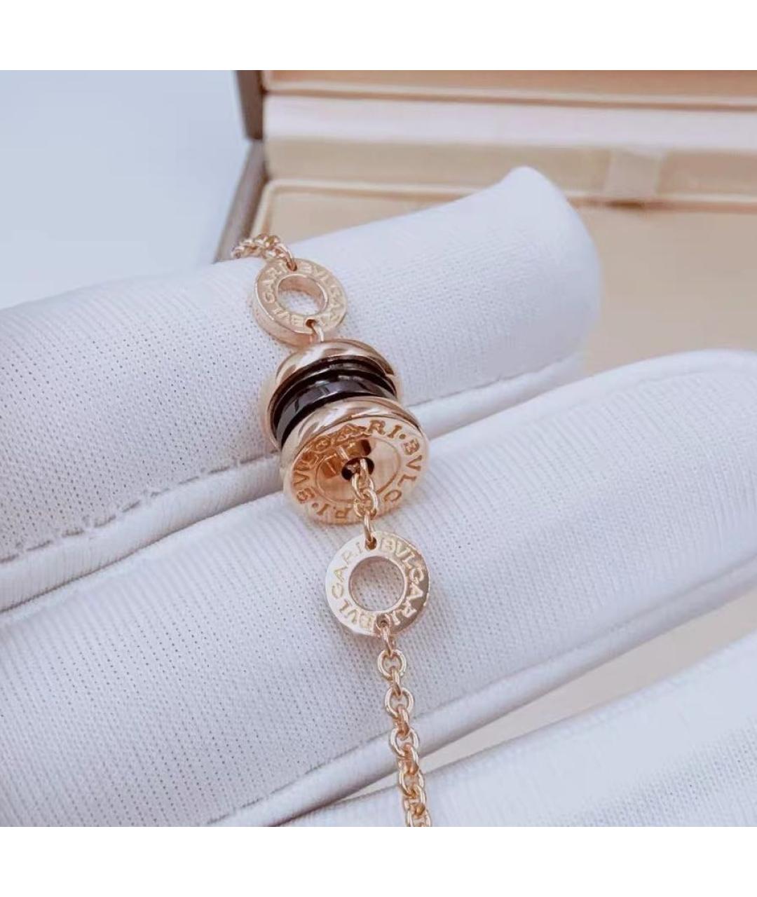BVLGARI Черный браслет из розового золота, фото 5