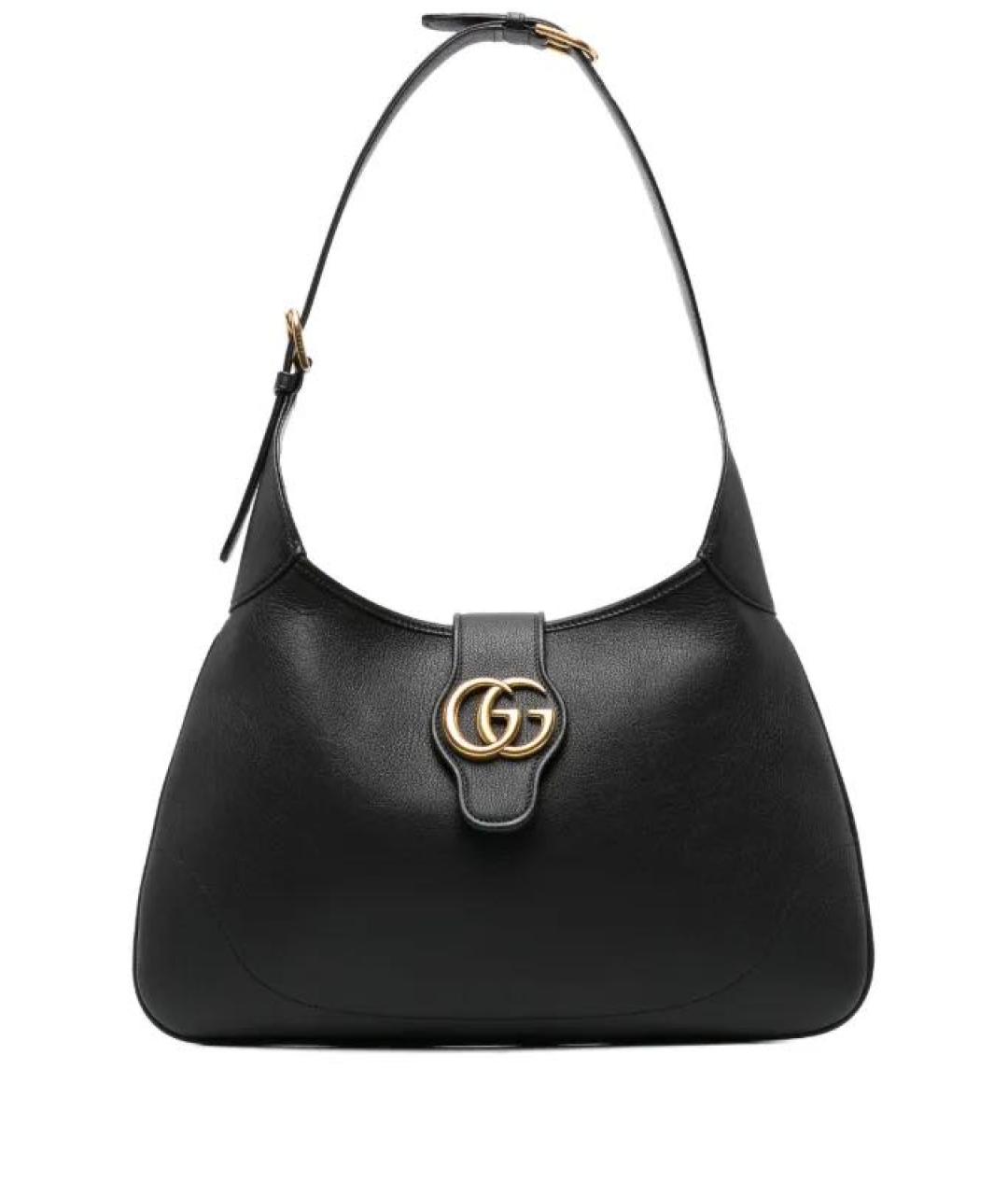 GUCCI Черная кожаная сумка через плечо, фото 1
