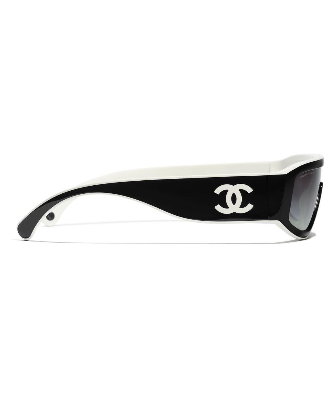 CHANEL Черные пластиковые солнцезащитные очки, фото 3