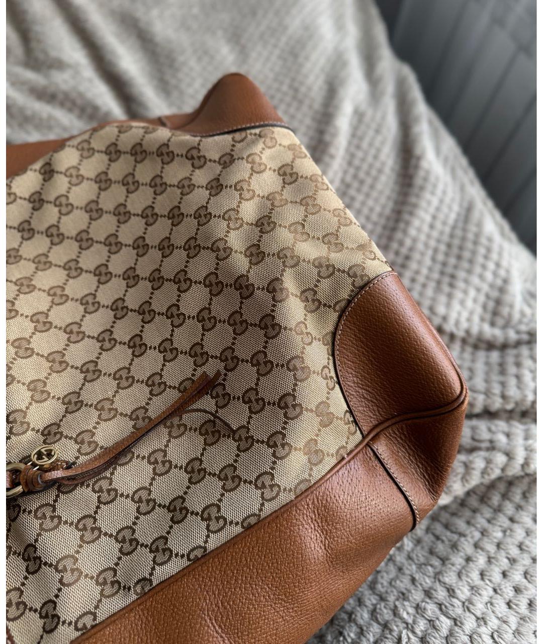 GUCCI Бежевая сумка тоут, фото 8