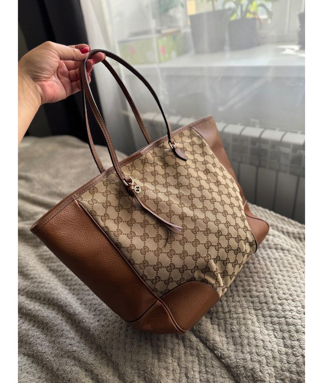 GUCCI Бежевая сумка тоут, фото 2