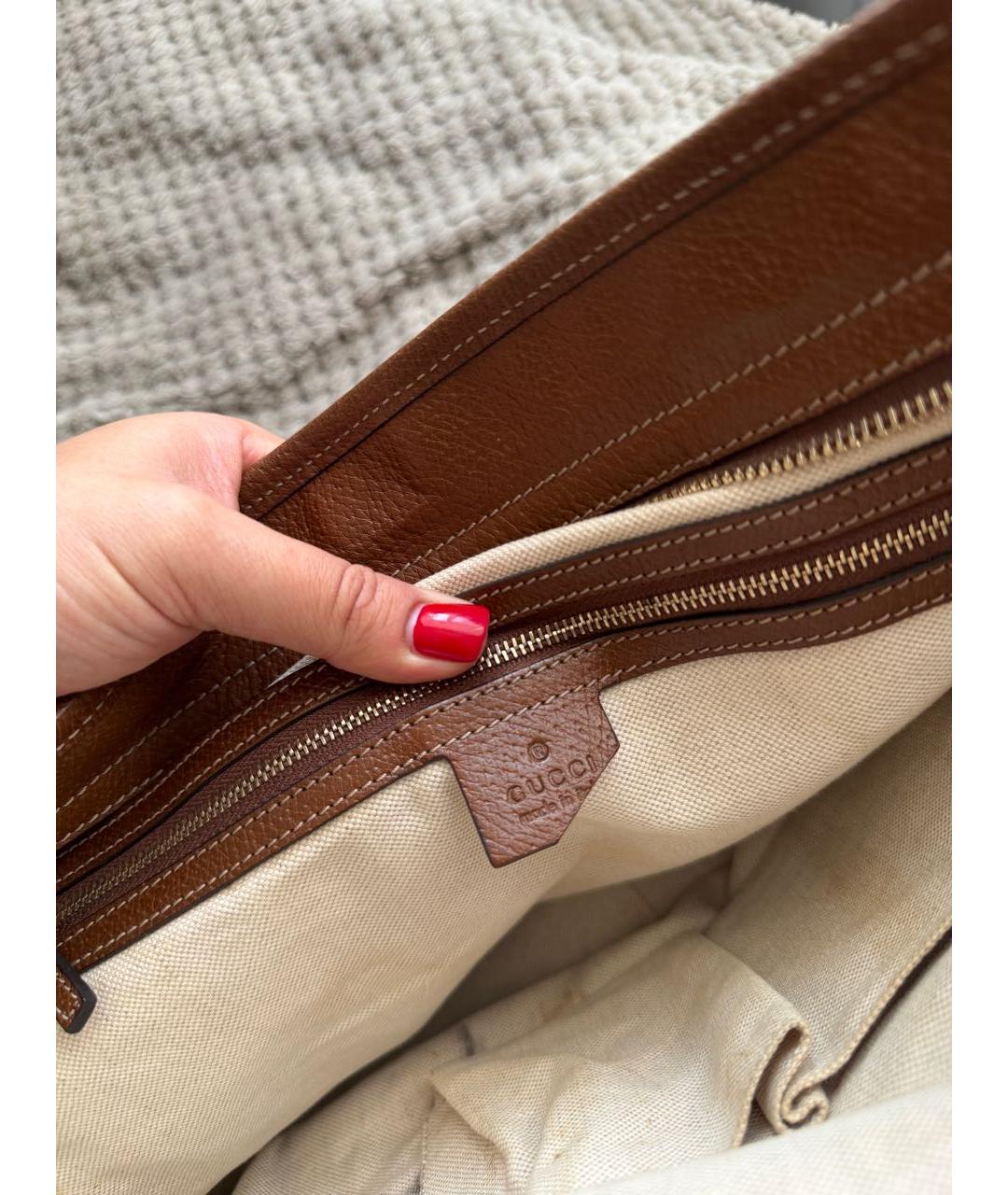 GUCCI Бежевая сумка тоут, фото 5