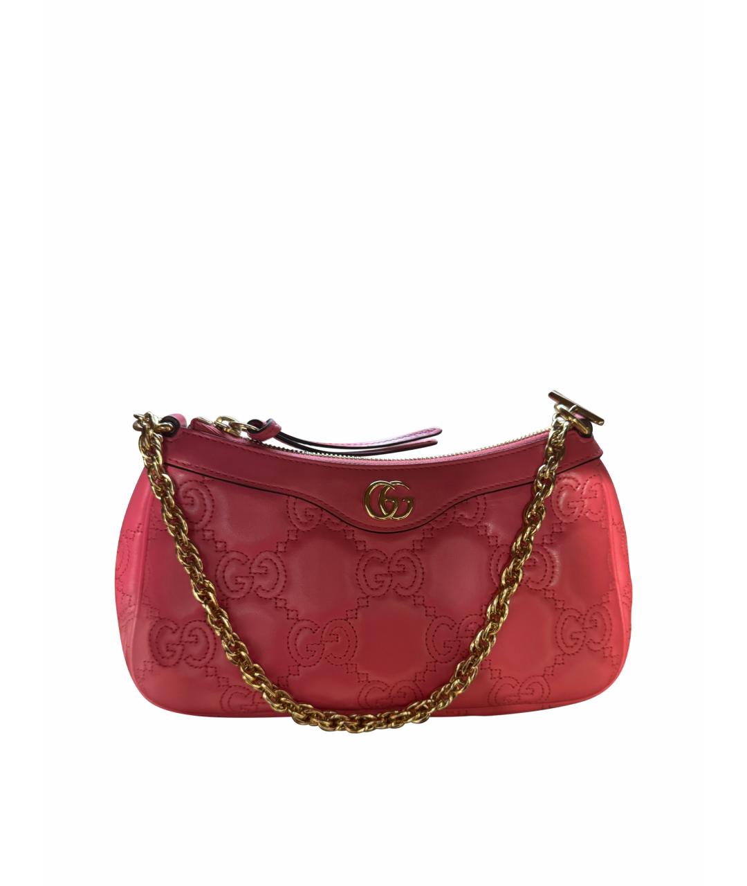 GUCCI Розовая кожаная сумка через плечо, фото 1