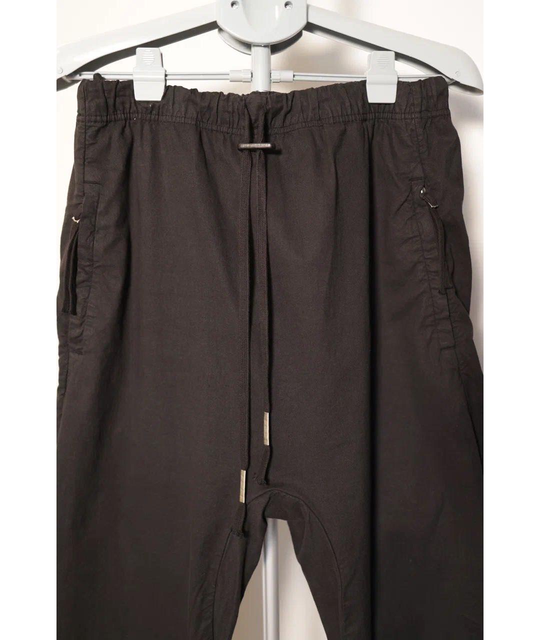 BORIS BIDJAN Черные хлопковые повседневные брюки, фото 3