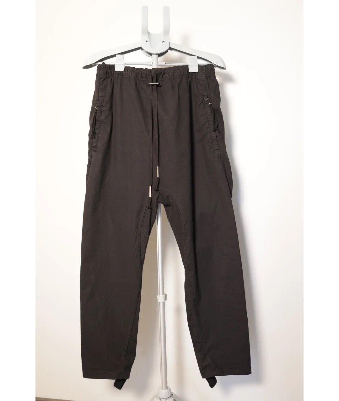 BORIS BIDJAN Черные хлопковые повседневные брюки, фото 7