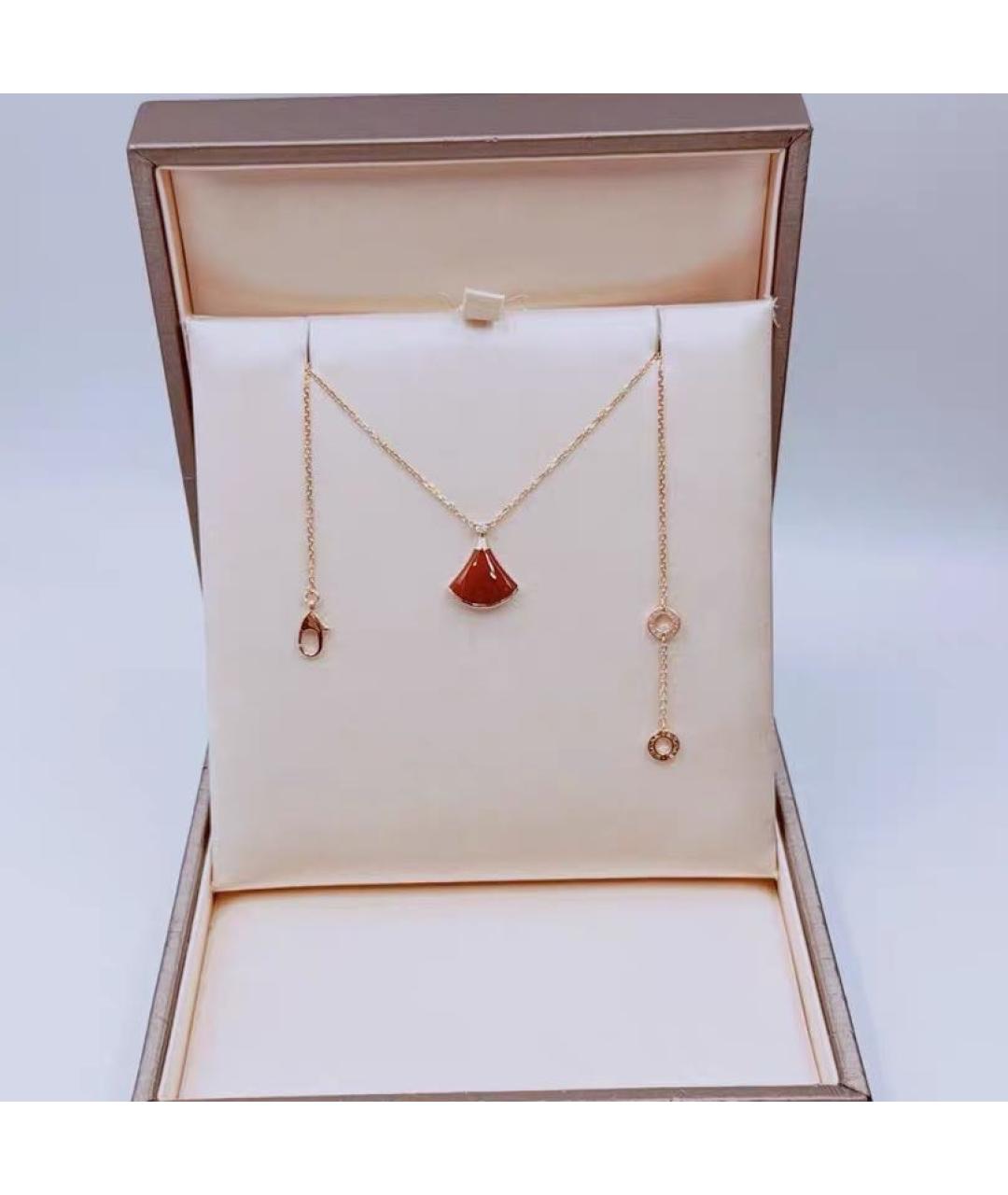 BVLGARI Красное колье из розового золота, фото 2
