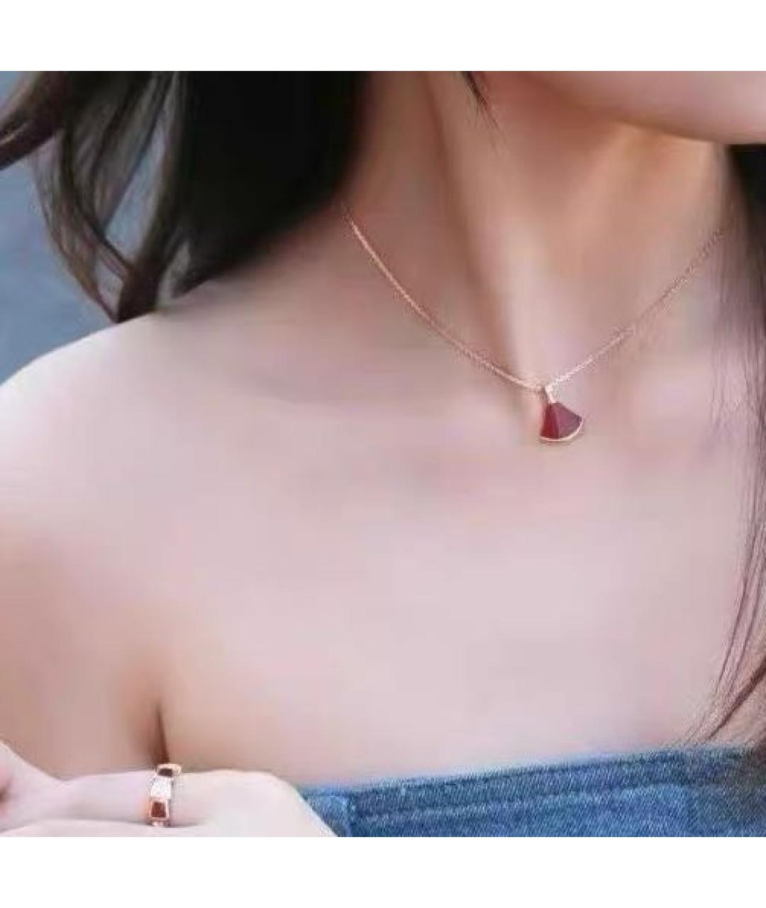 BVLGARI Красное колье из розового золота, фото 7