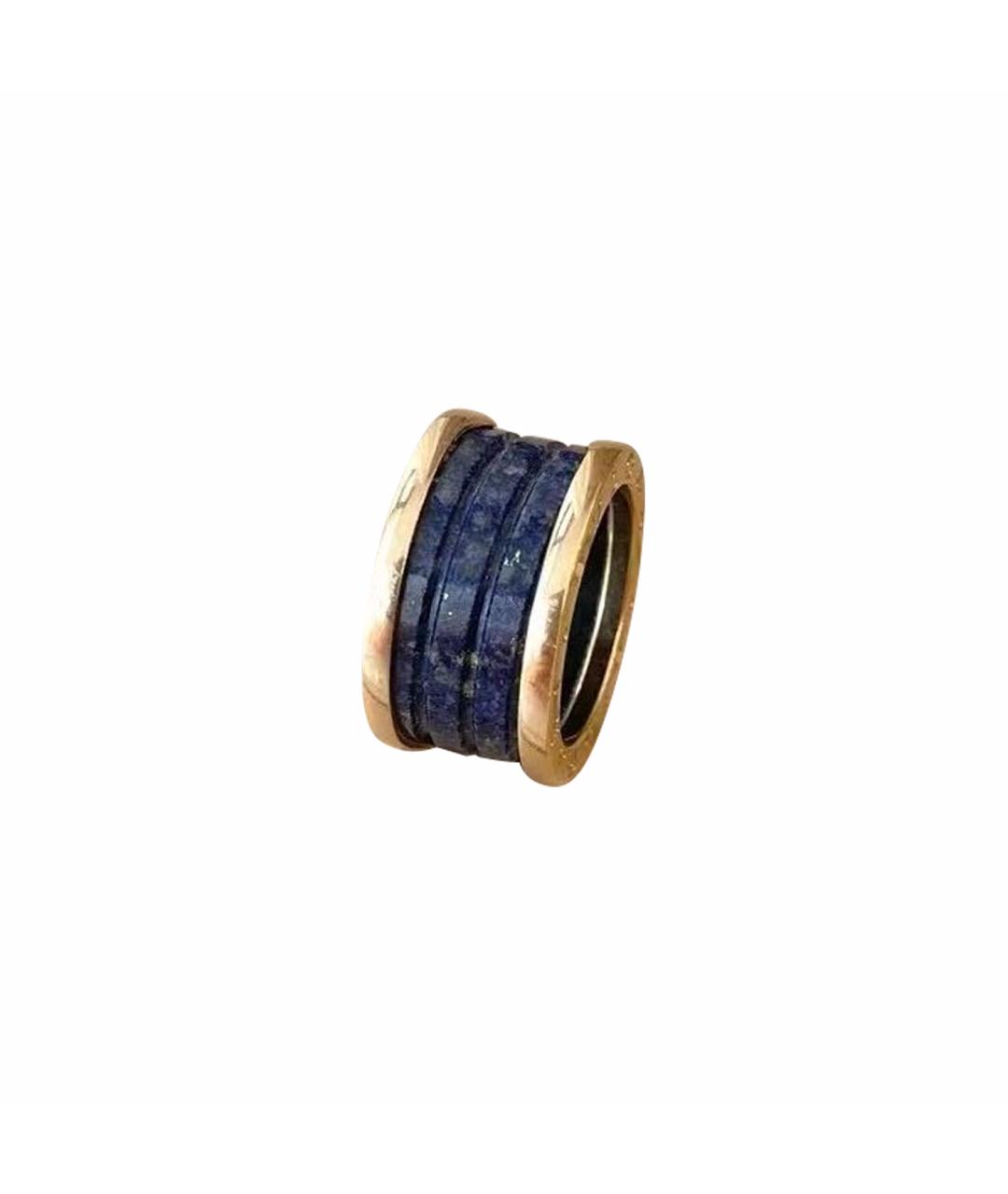 BVLGARI Голубое кольцо из розового золота, фото 1