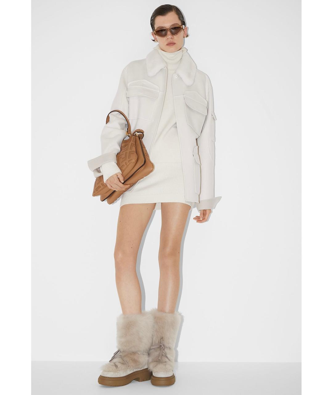 FENDI Серая юбка мини, фото 2