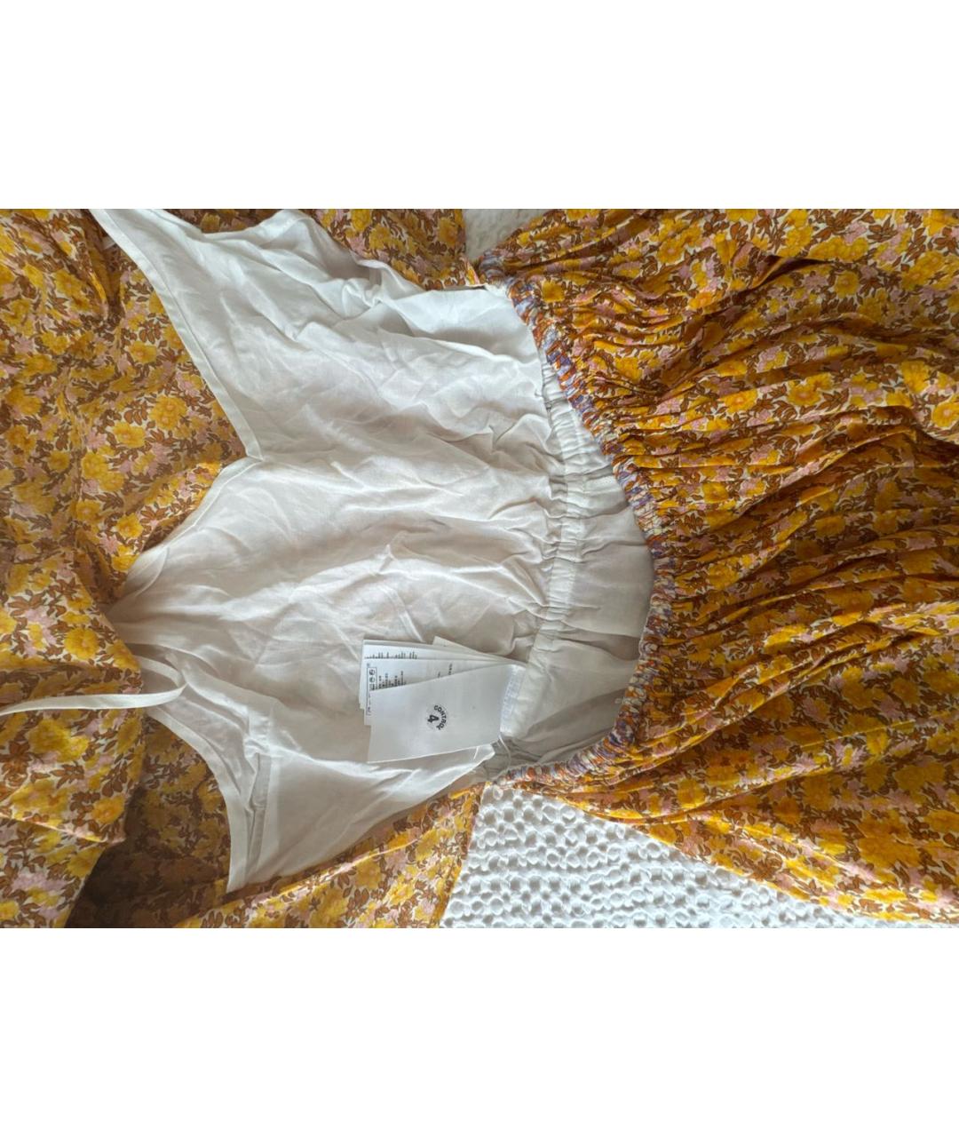 MAJE Оранжевое хлопковое повседневное платье, фото 8