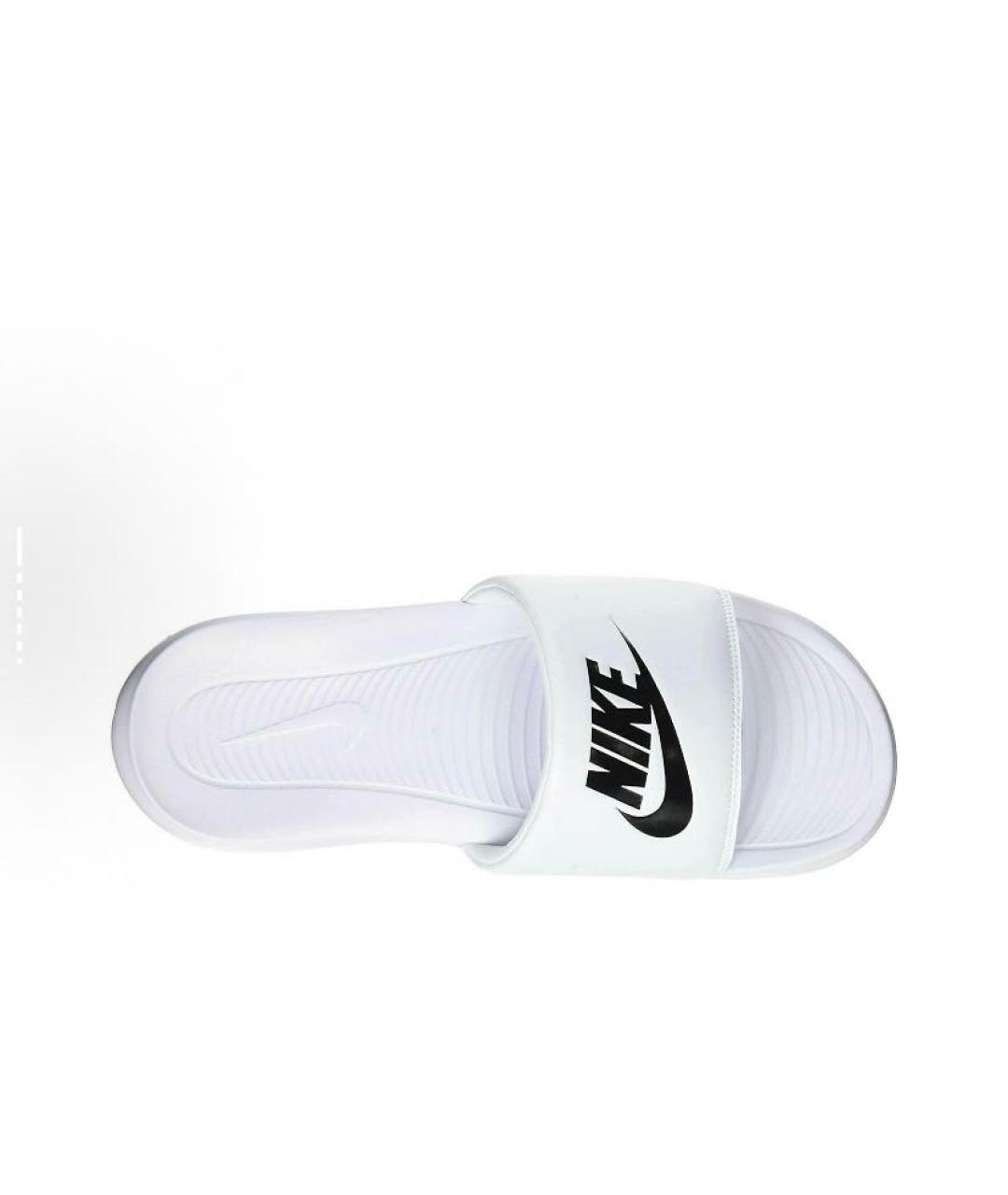 NIKE Белые резиновые шлепанцы, фото 4