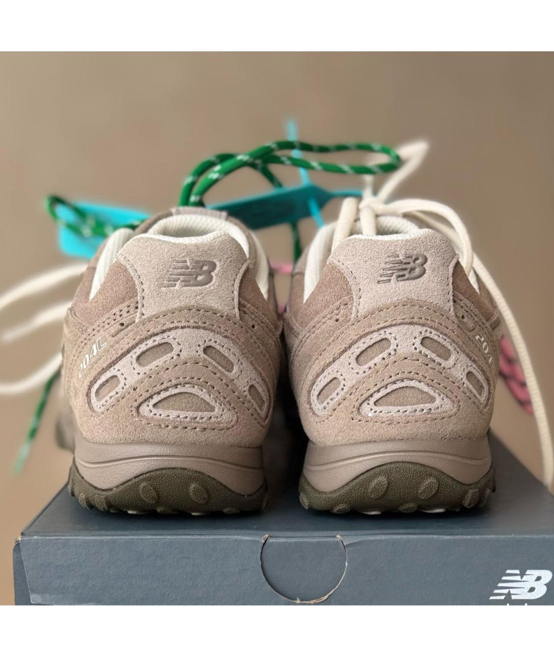NEW BALANCE Коричневые замшевые кроссовки, фото 4