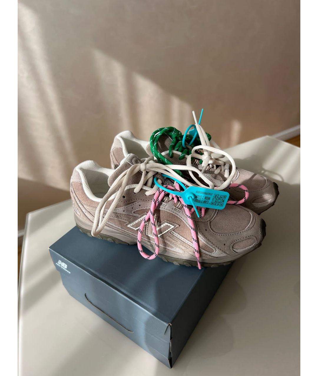 NEW BALANCE Коричневые замшевые кроссовки, фото 3