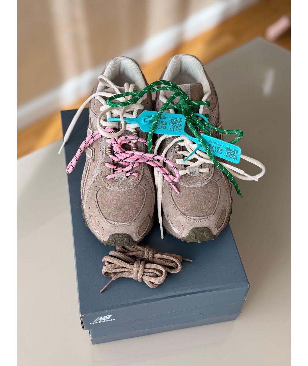 NEW BALANCE Коричневые замшевые кроссовки, фото 2