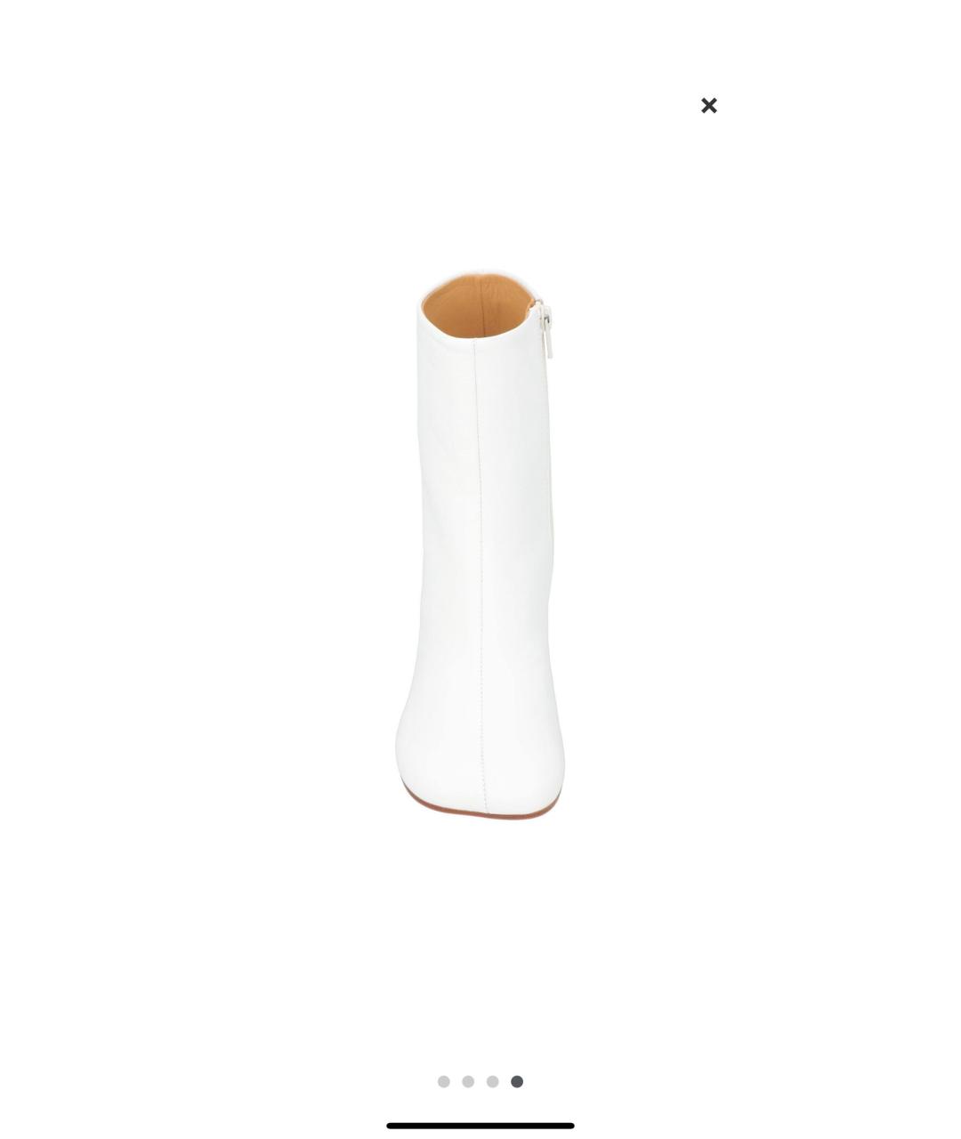 MM6 MAISON MARGIELA Белые кожаные ботинки, фото 4