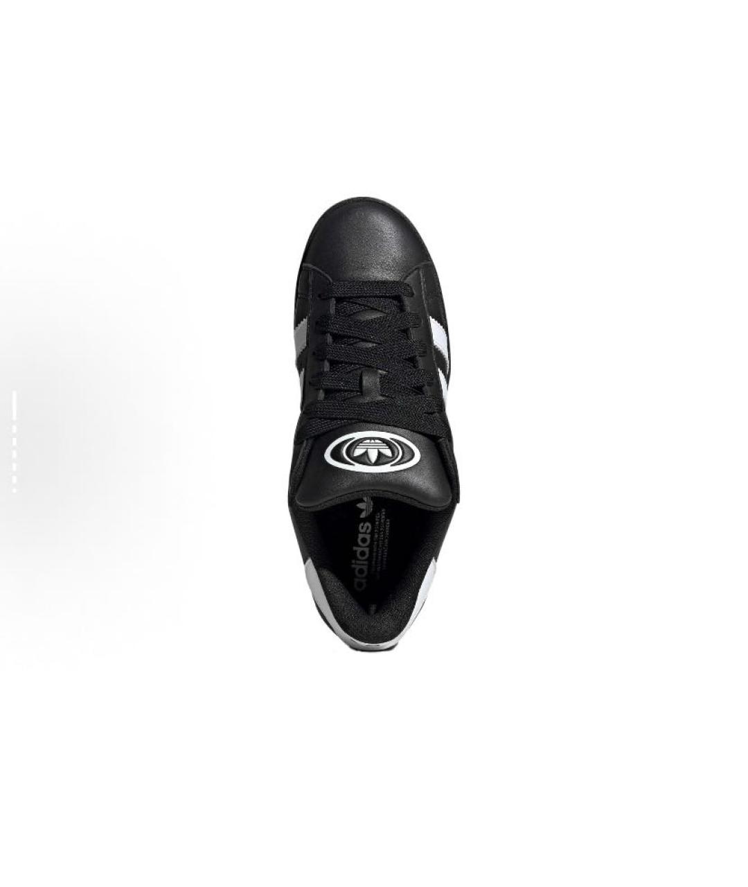 ADIDAS Черные кожаные низкие кроссовки / кеды, фото 4