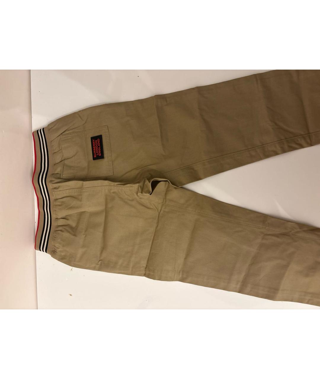BURBERRY KIDS Бежевые хлопковые брюки и шорты, фото 2