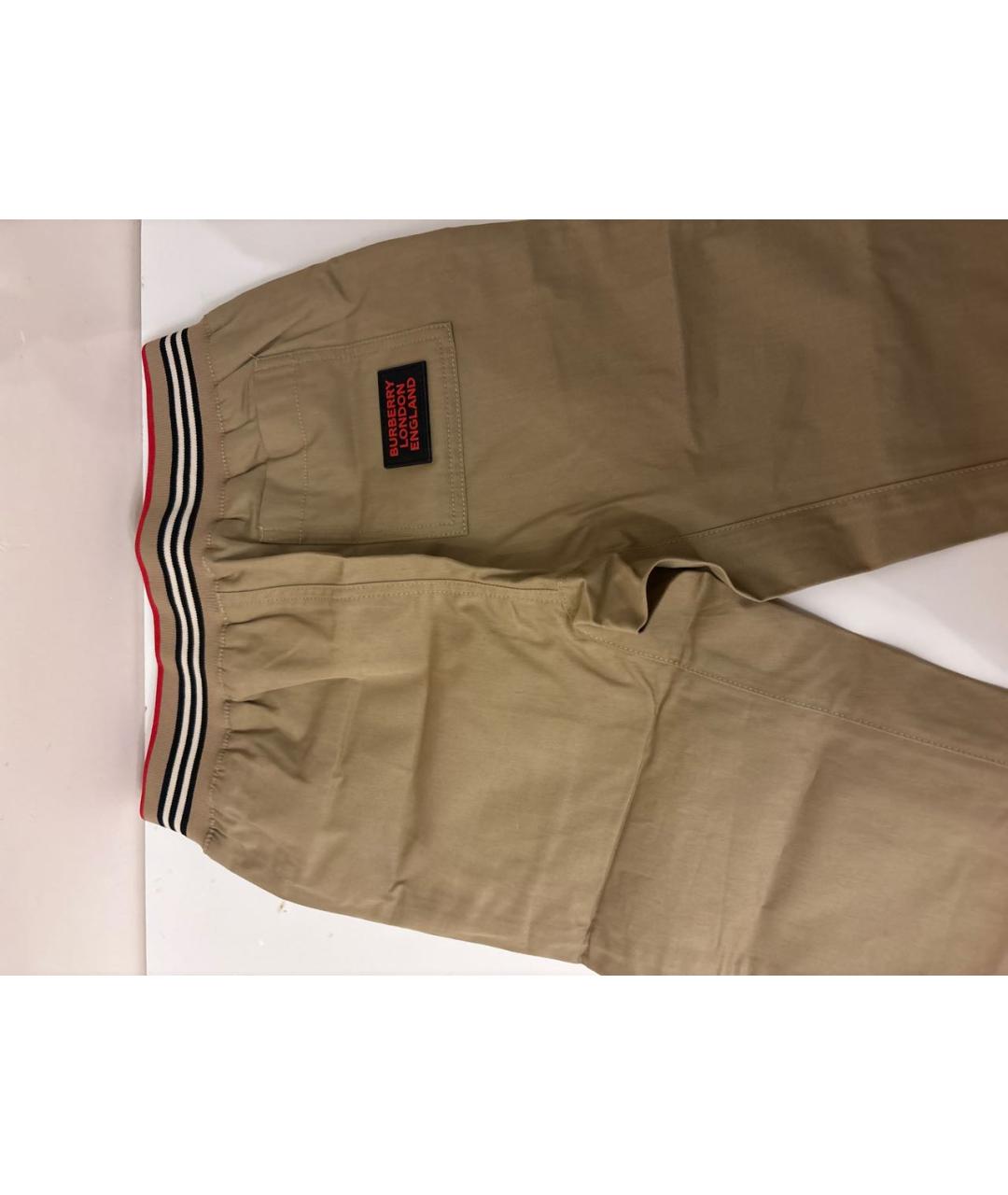 BURBERRY KIDS Бежевые хлопковые брюки и шорты, фото 3