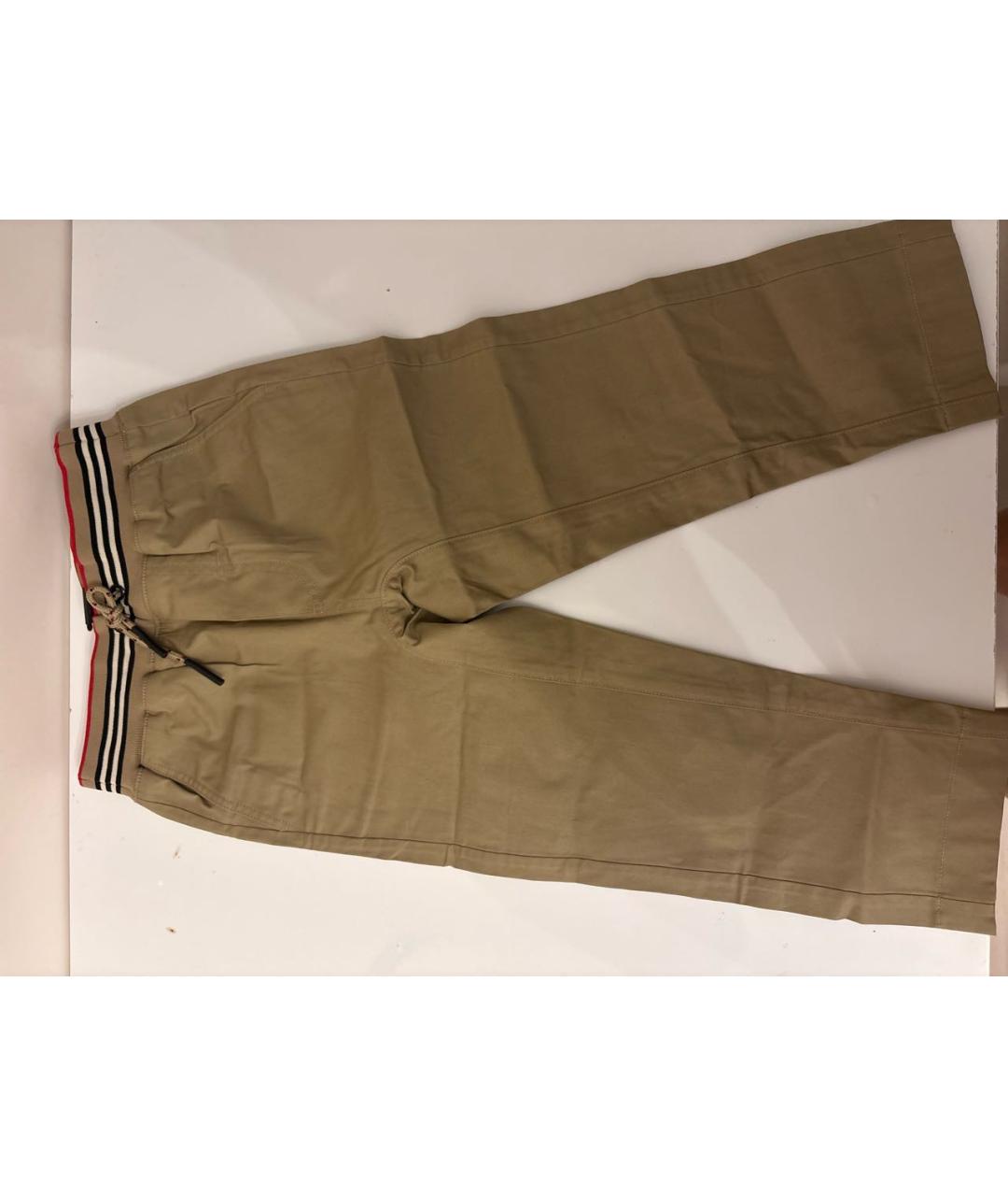 BURBERRY KIDS Бежевые хлопковые брюки и шорты, фото 5
