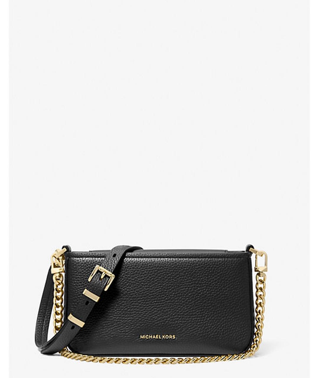 MICHAEL KORS Черная кожаная сумка через плечо, фото 10
