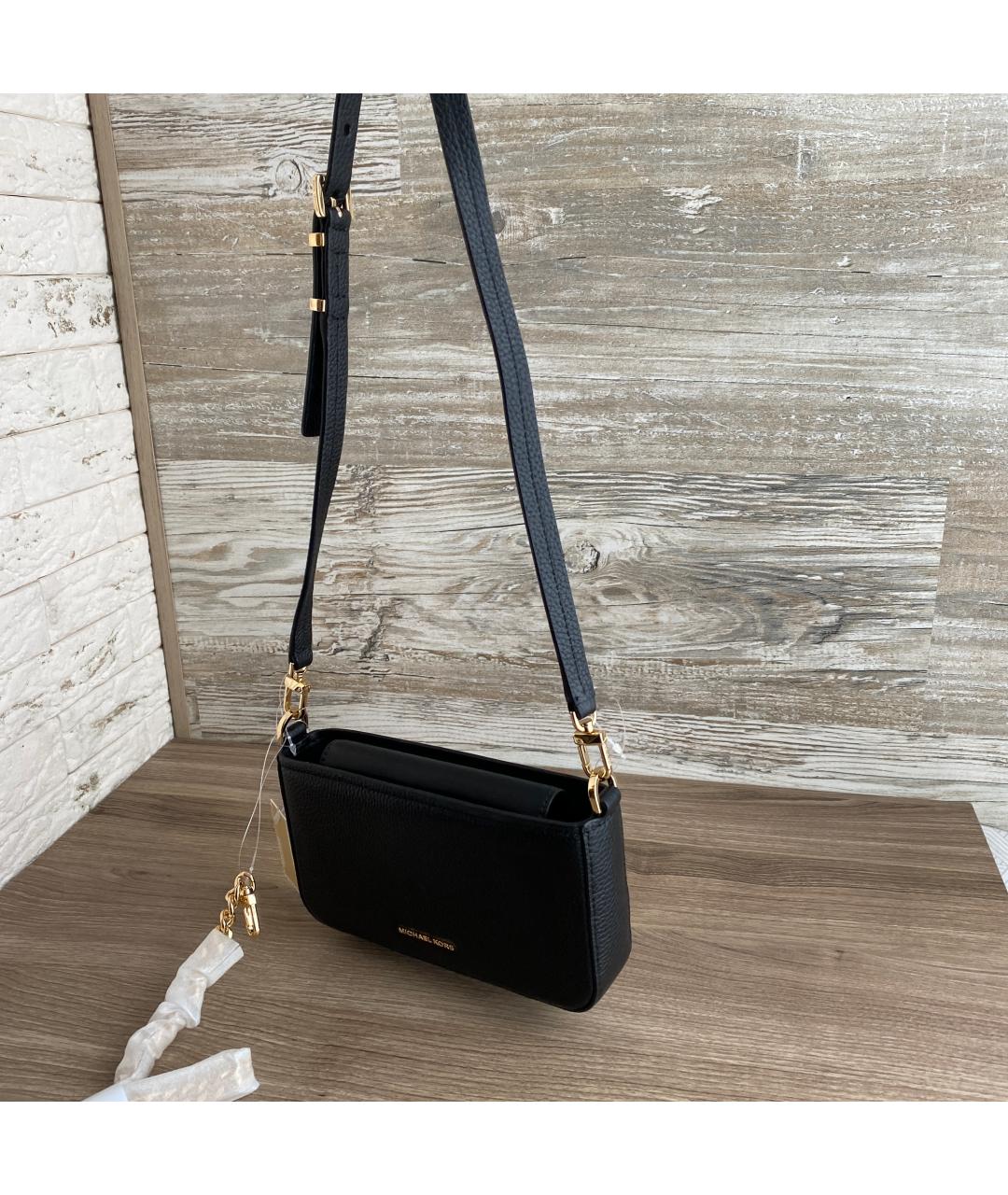 MICHAEL KORS Черная кожаная сумка через плечо, фото 5