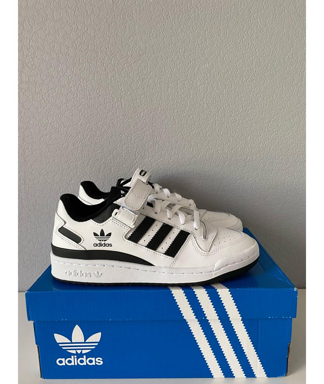 ADIDAS Белые кожаные низкие кроссовки / кеды, фото 4