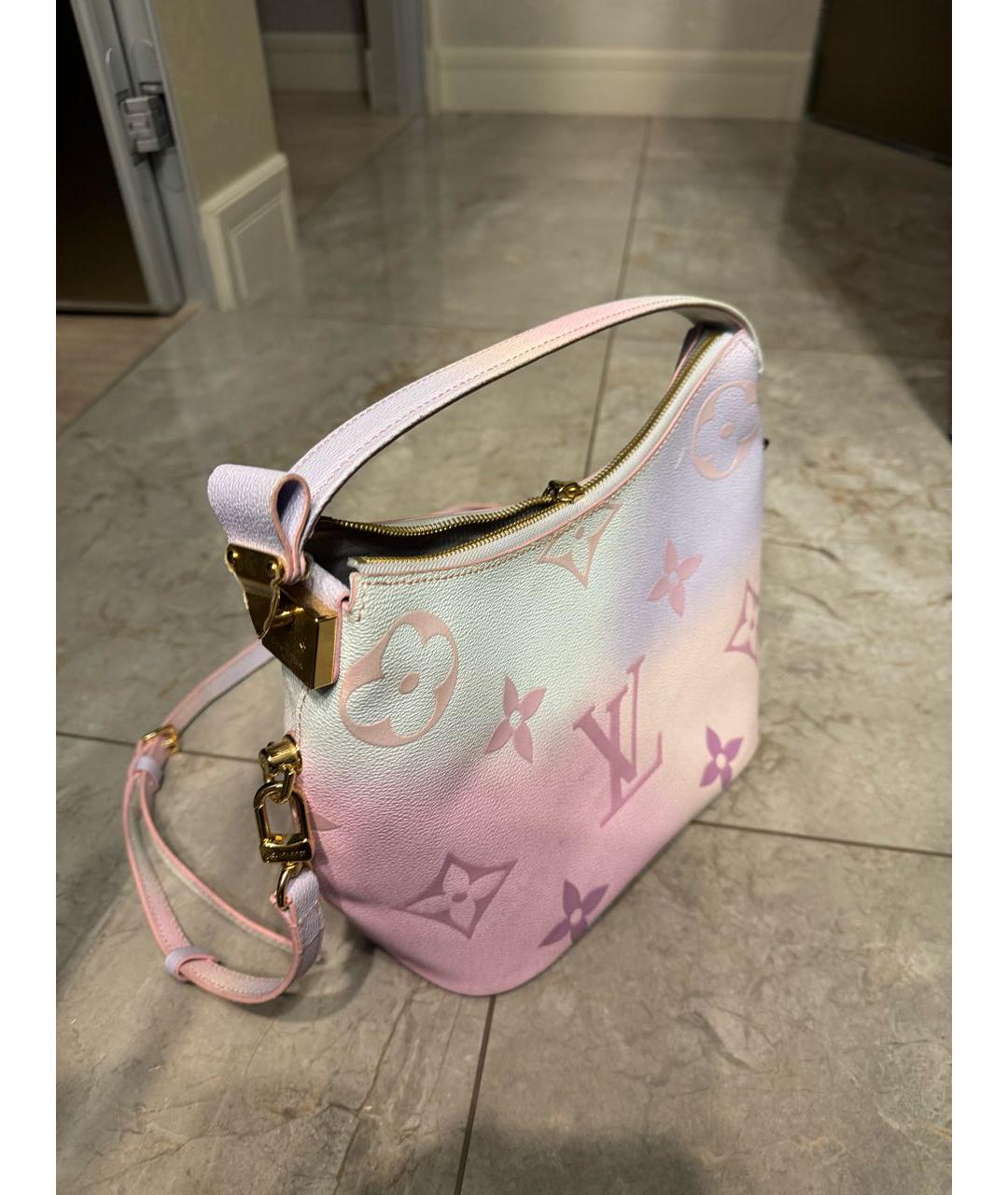 LOUIS VUITTON Розовая кожаная сумка с короткими ручками, фото 2