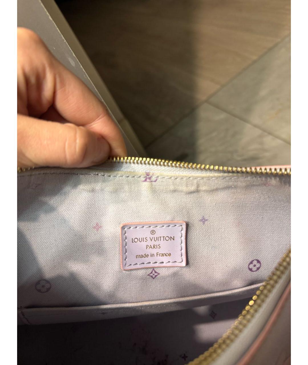 LOUIS VUITTON Розовая кожаная сумка с короткими ручками, фото 5