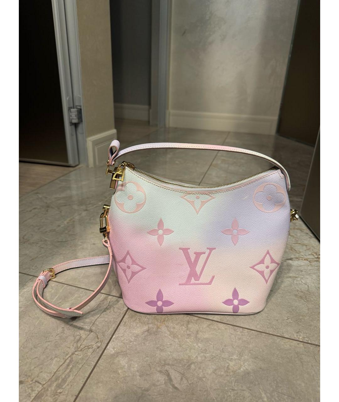 LOUIS VUITTON Розовая кожаная сумка с короткими ручками, фото 6