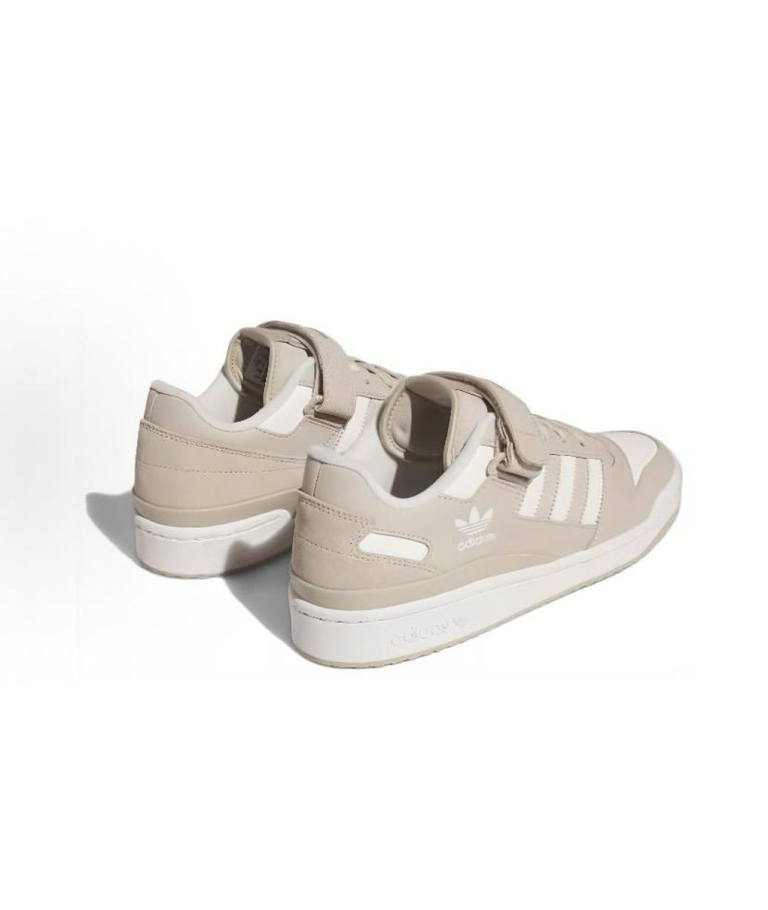ADIDAS Бежевые кожаные низкие кроссовки / кеды, фото 5