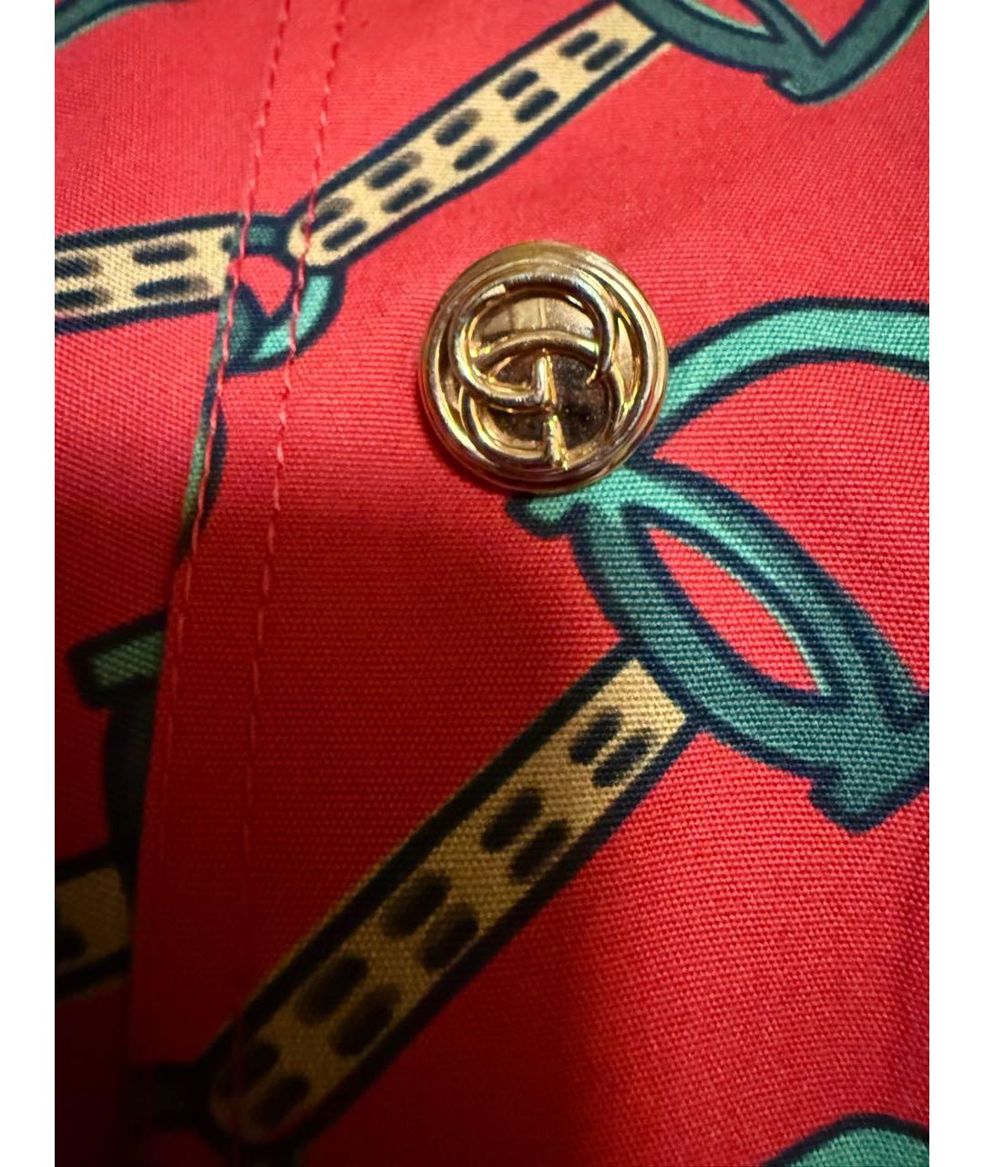 GUCCI Красная хлопковая юбка миди, фото 5