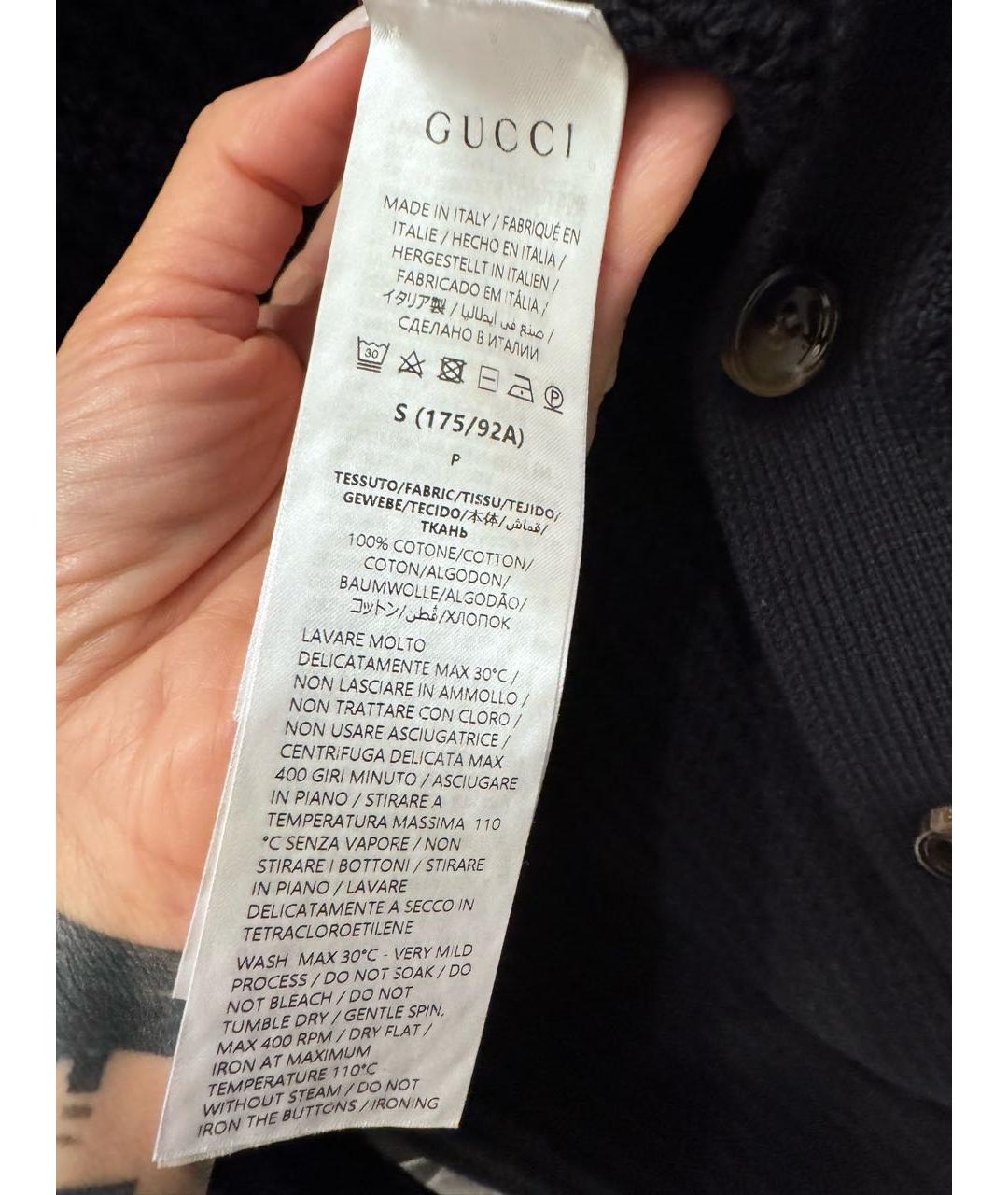 GUCCI Черный хлопковый джемпер / свитер, фото 5