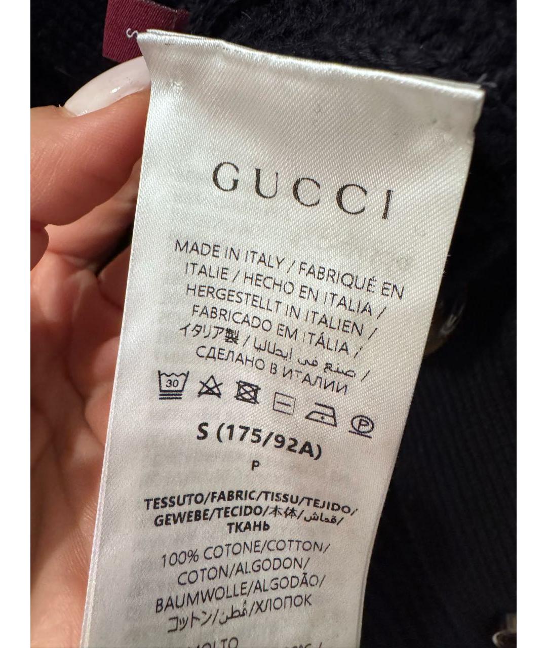 GUCCI Черный хлопковый джемпер / свитер, фото 6