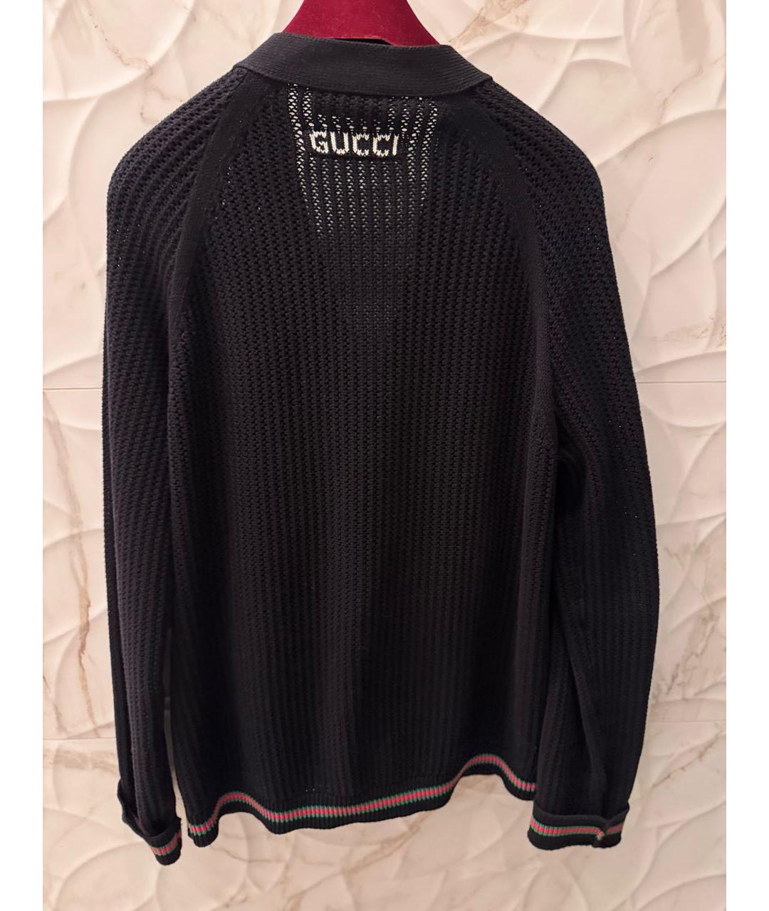 GUCCI Черный хлопковый джемпер / свитер, фото 2
