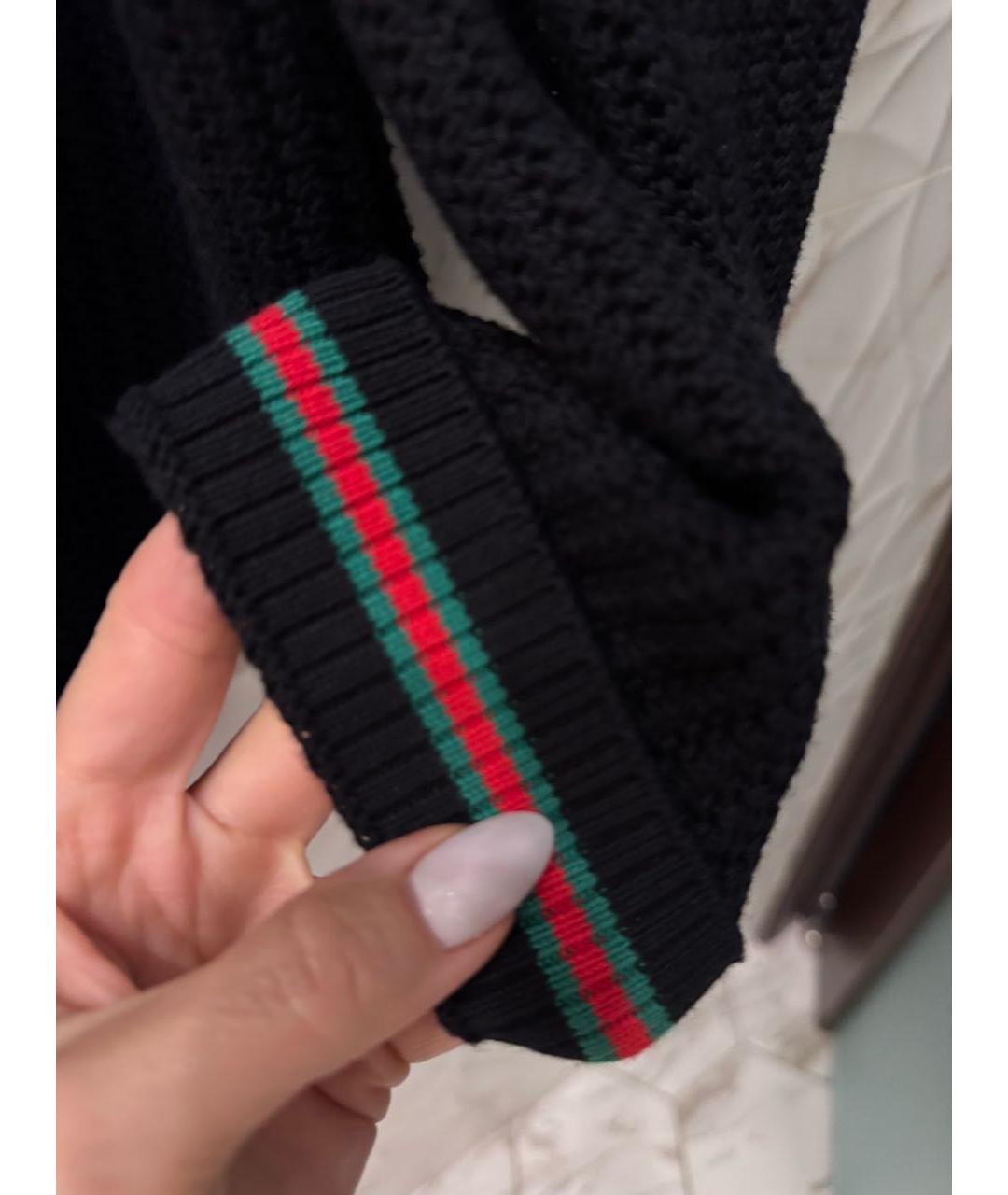 GUCCI Черный хлопковый джемпер / свитер, фото 3