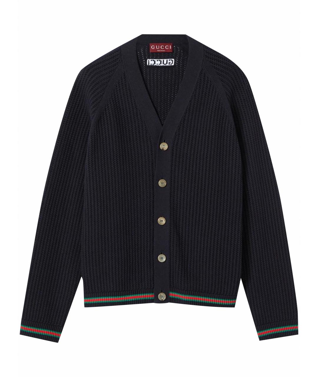 GUCCI Черный хлопковый джемпер / свитер, фото 1