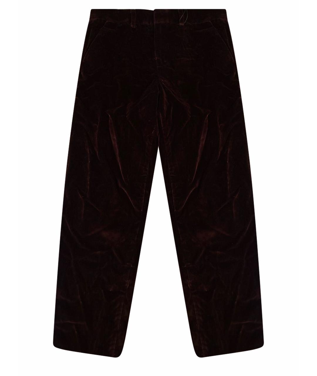 BURBERRY Бордовые бархатные брюки и шорты, фото 1