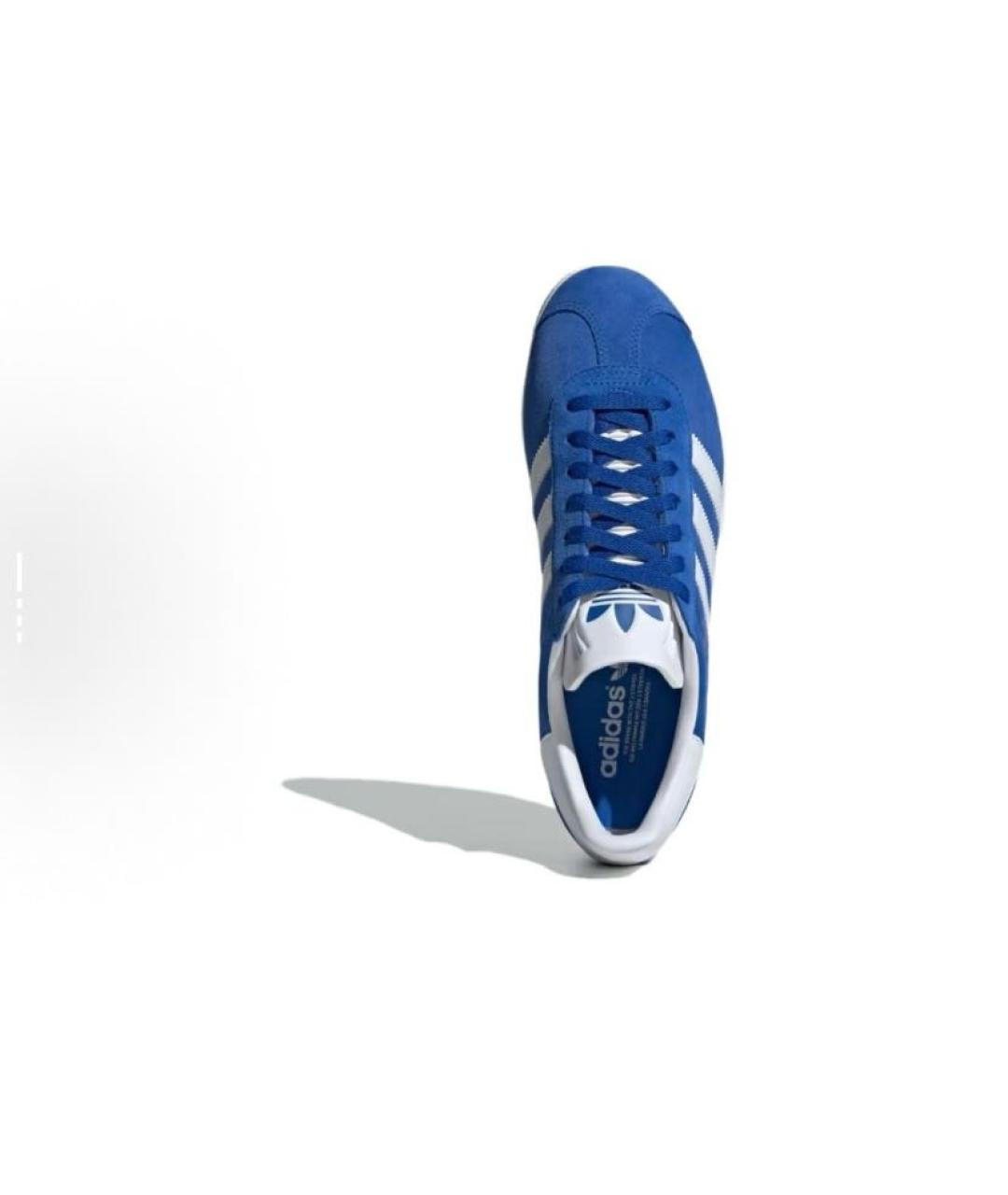 ADIDAS Синие замшевые кроссовки, фото 4