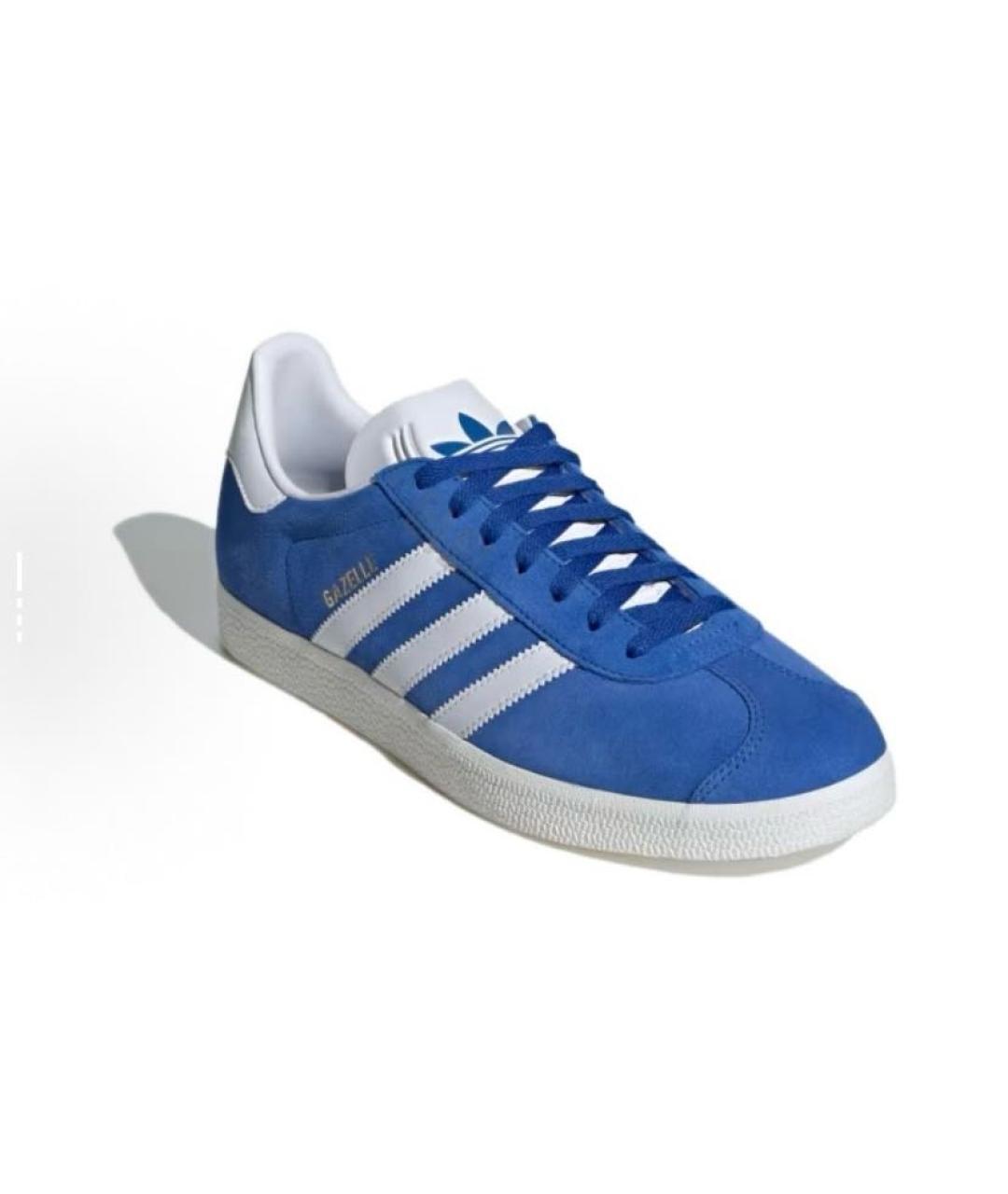 ADIDAS Синие замшевые кроссовки, фото 2