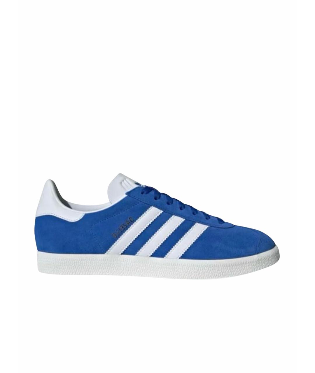 ADIDAS Синие замшевые кроссовки, фото 1