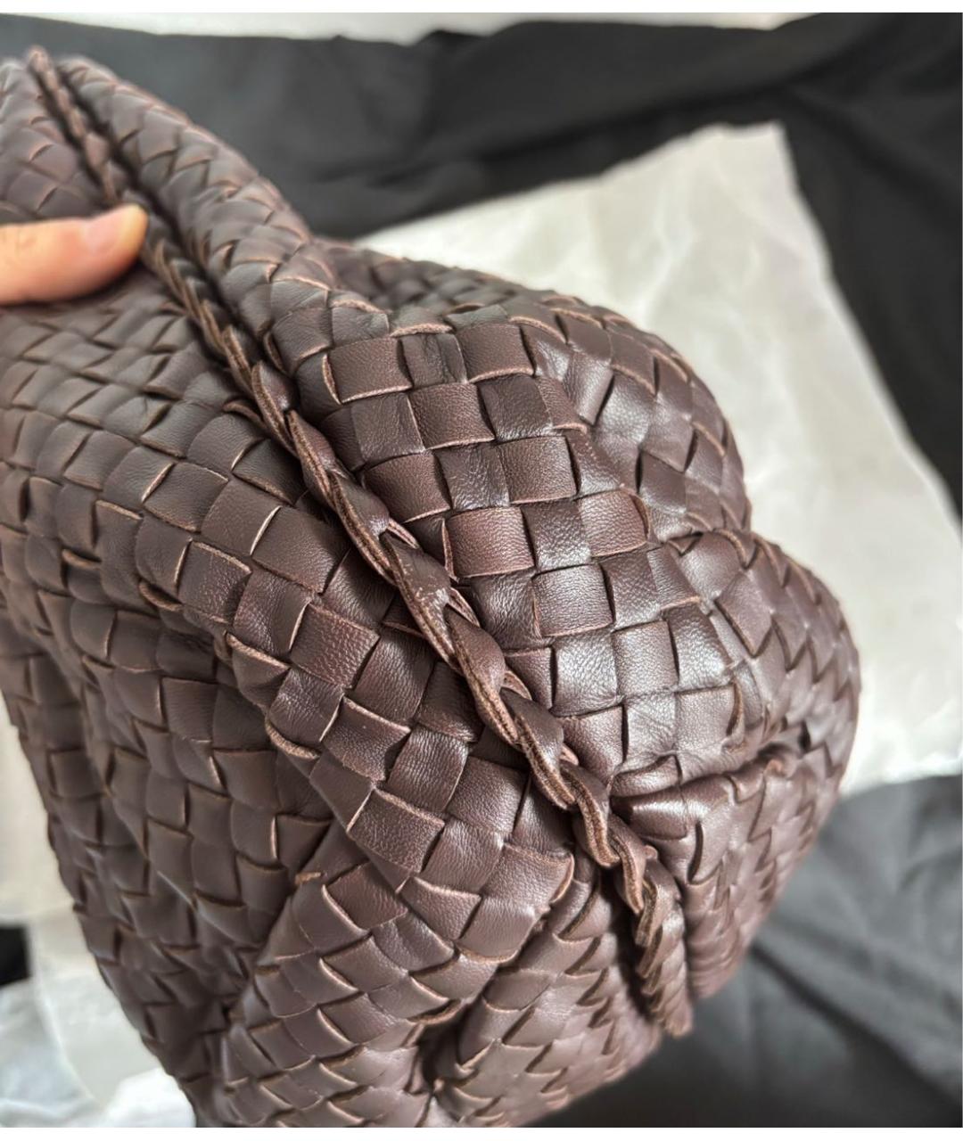 BOTTEGA VENETA Коричневая кожаная сумка через плечо, фото 3