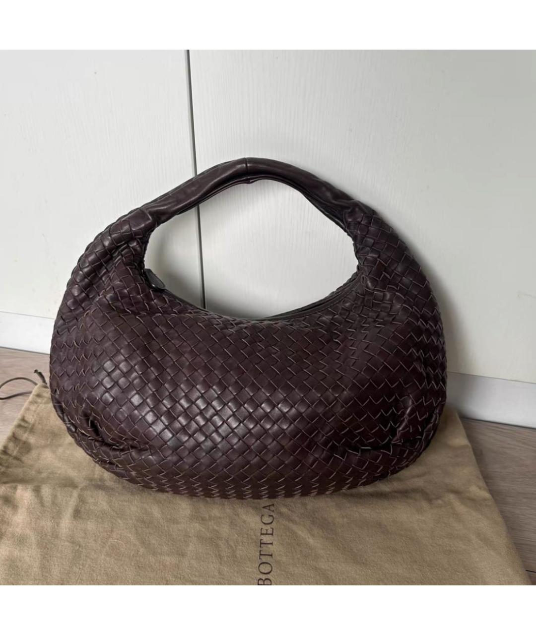 BOTTEGA VENETA Коричневая кожаная сумка через плечо, фото 2