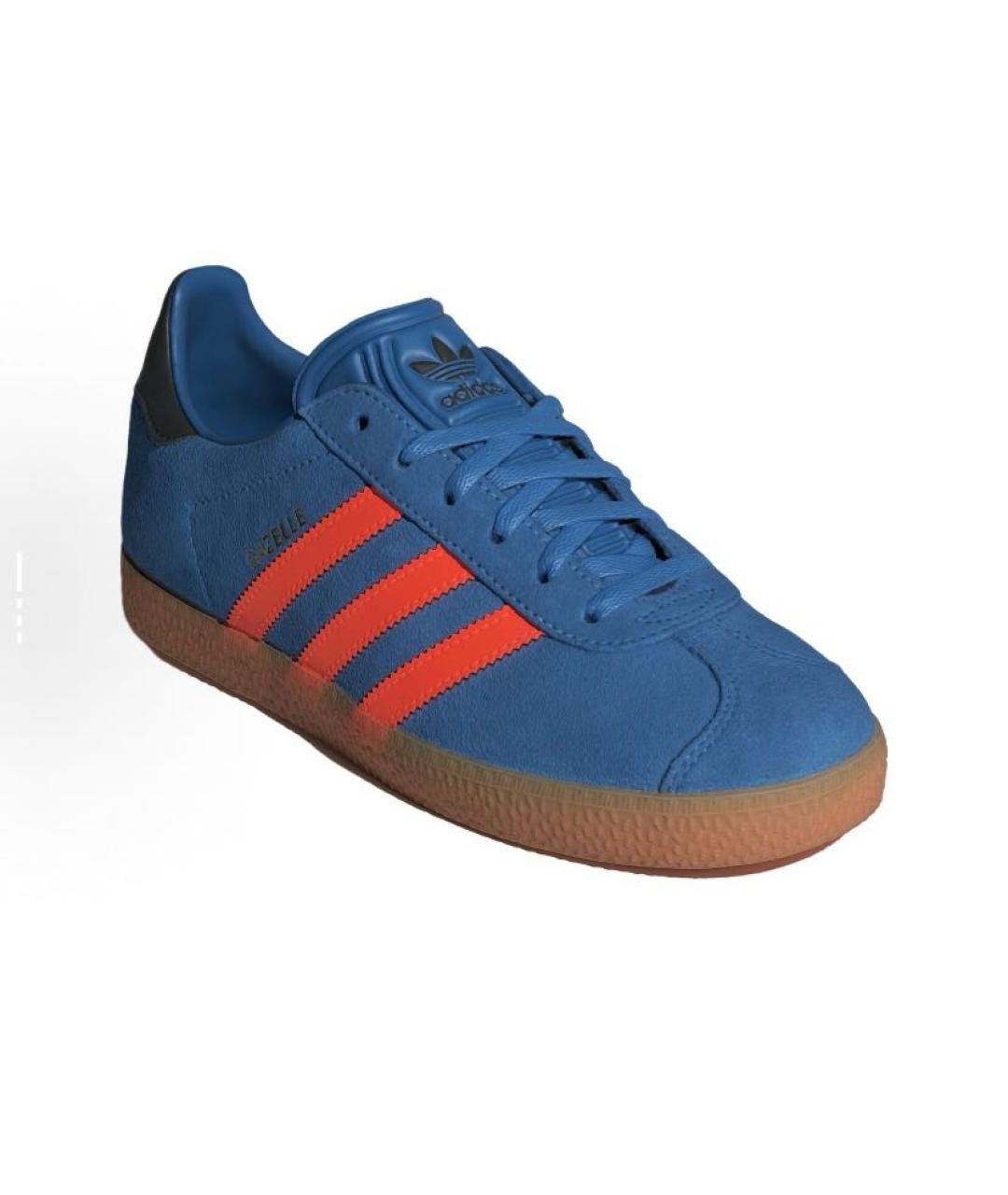 ADIDAS Синие замшевые кроссовки, фото 3